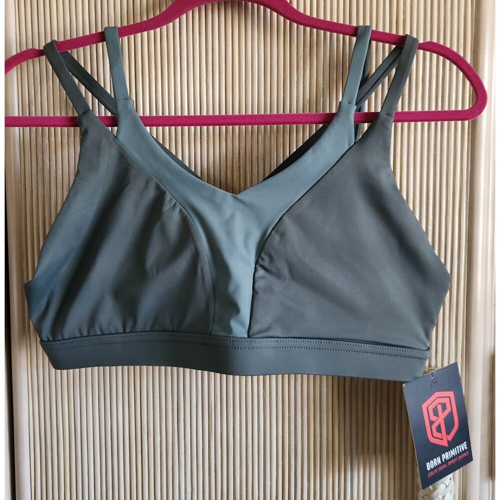 Born Primitive Women's Sports Bra Size XL Green Racerback No Pads NWT